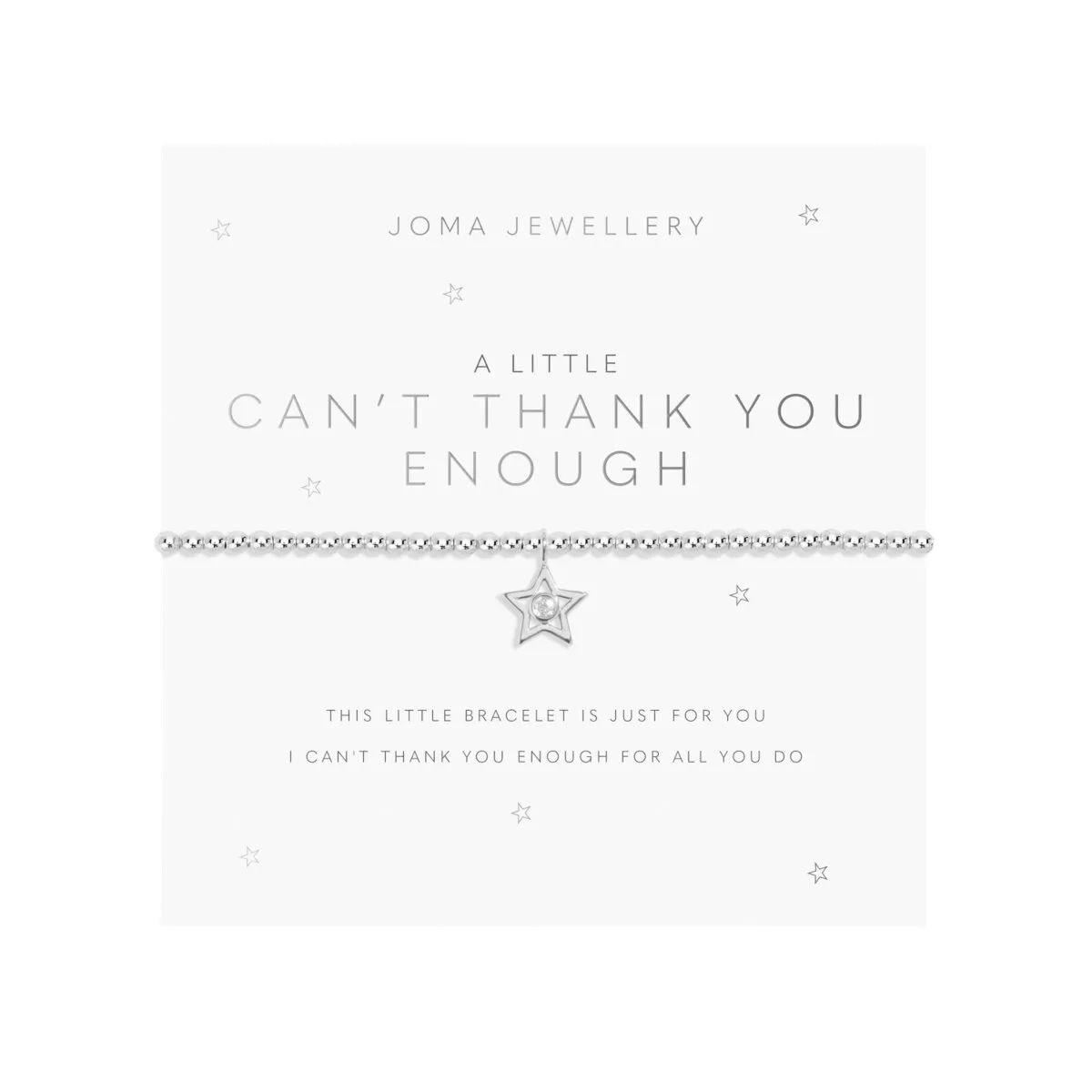 A Little 'Can't Thank You Enough' Bracelet | Silver Plated