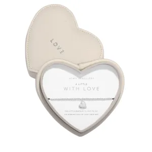 A Little Heart Jewellery Box 'With Love' Bracelet | Silver Plated