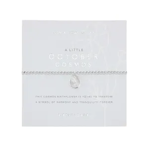 A Little 'October' Cosmos Birthflower Bracelet | Silver Plated