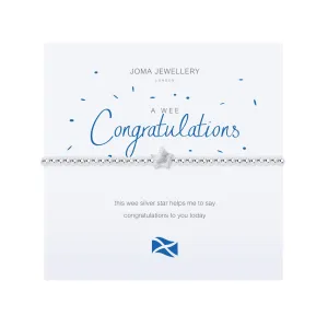 A Wee 'Congratulations' Bracelet | Silver Plated
