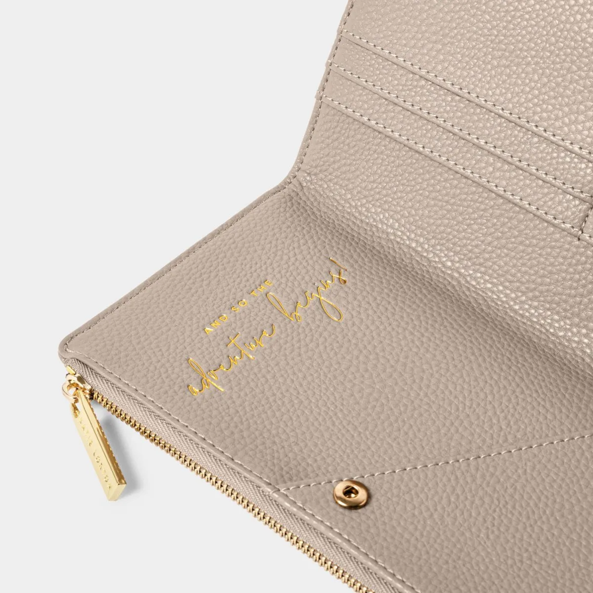 And So The Adventure Begins Travel Organiser | Light Taupe