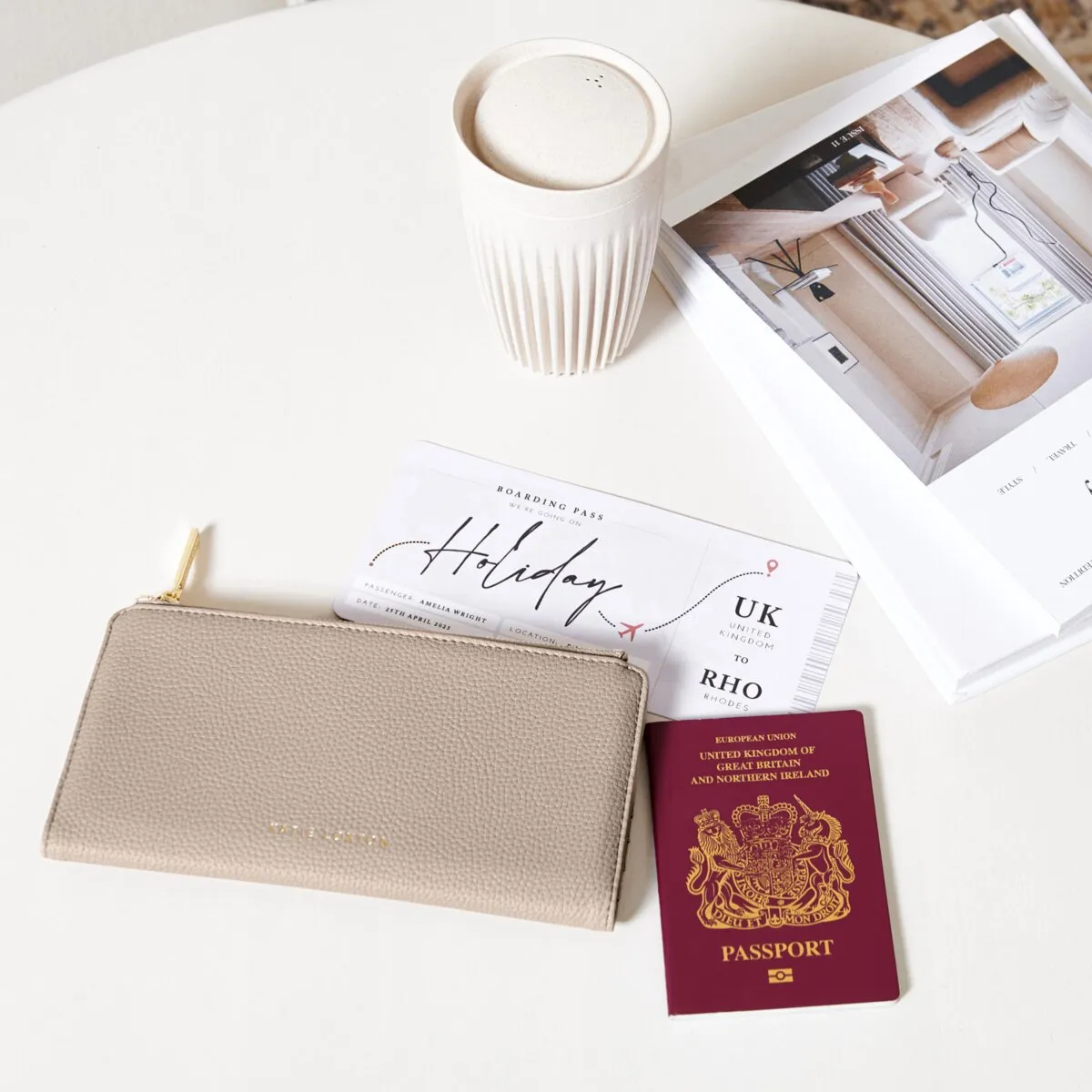 And So The Adventure Begins Travel Organiser | Light Taupe
