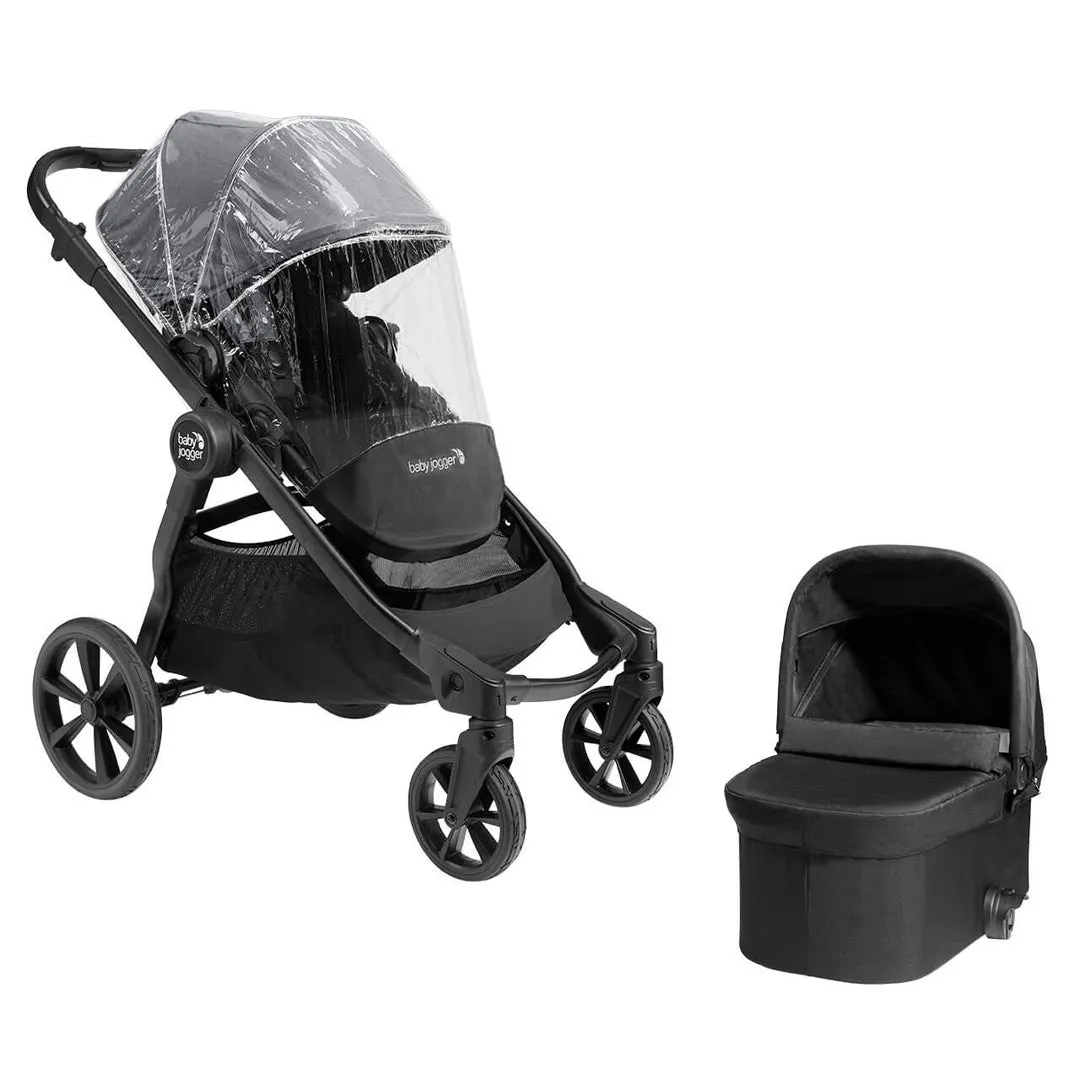 Baby Jogger Select 2 Bundle - Stroller   Carrycot   Weather Shield - Radiant Slate
