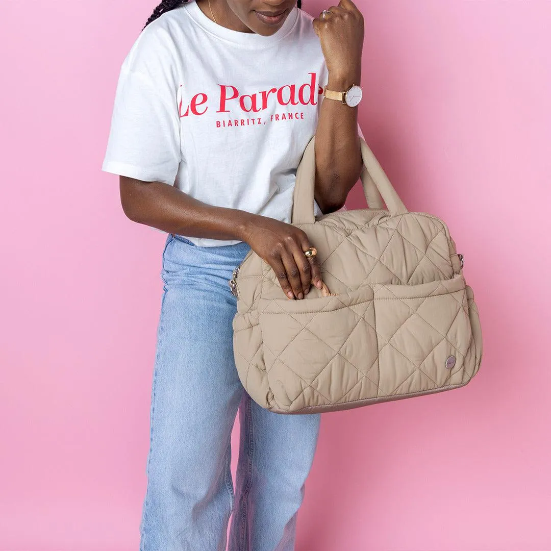 Babymel Willow Quilted Tote Bag - Oat