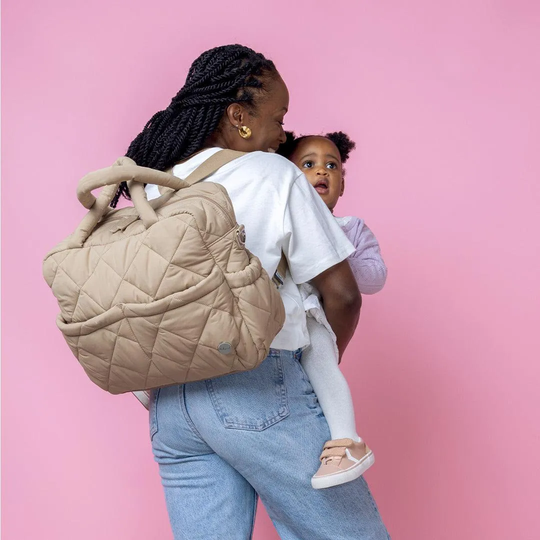 Babymel Willow Quilted Tote Bag - Oat