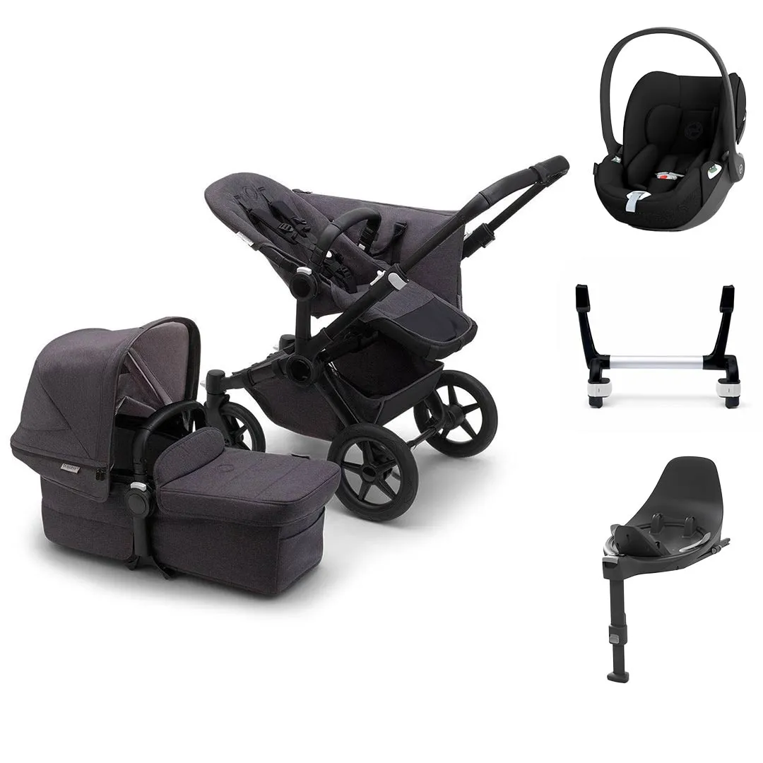 Bugaboo Donkey 5 Mono Complete Washed Black   Cloud T Travel System