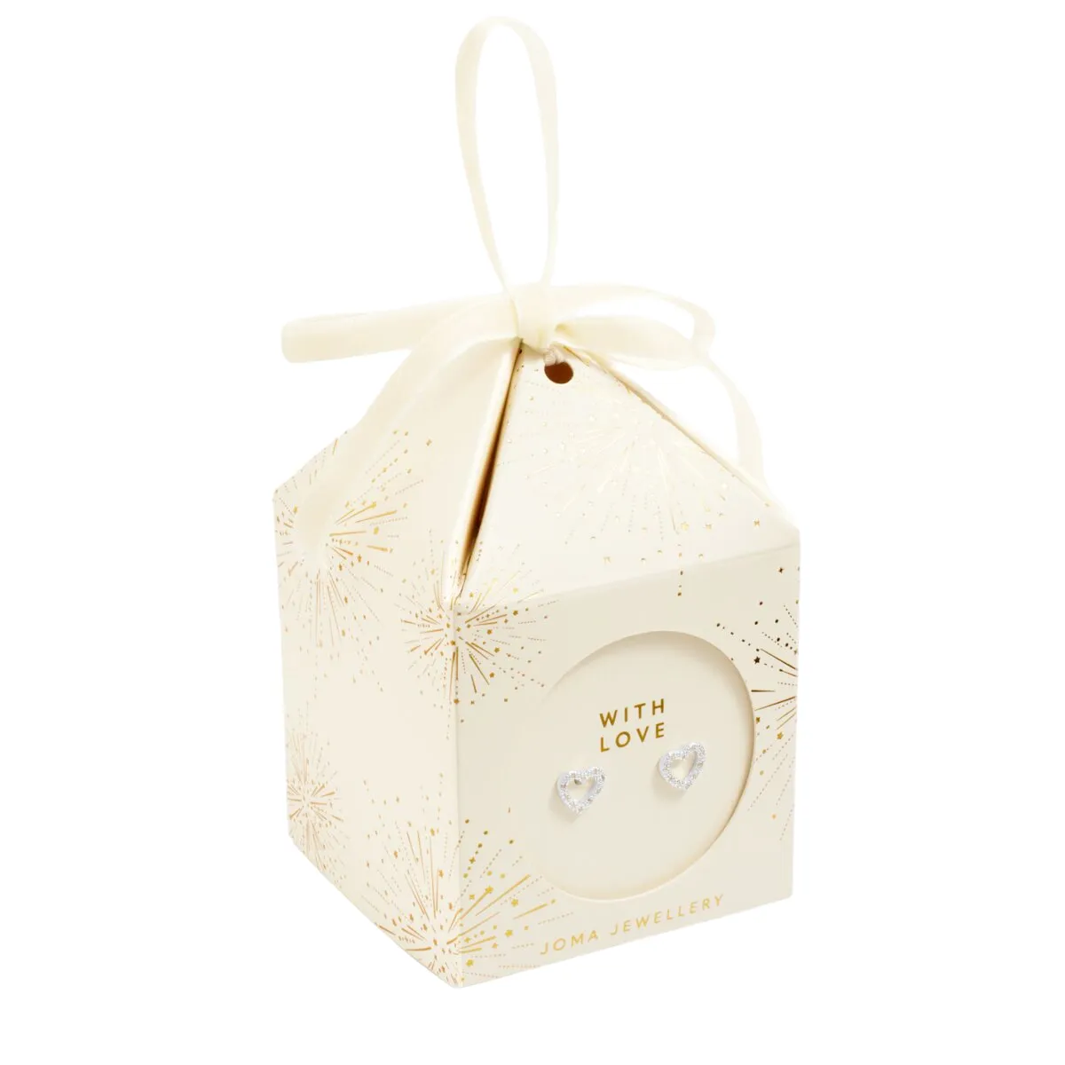 Christmas Bauble Boxed 'With Love' Earrings | Silver Plated
