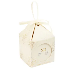 Christmas Bauble Boxed 'With Love' Earrings | Silver Plated