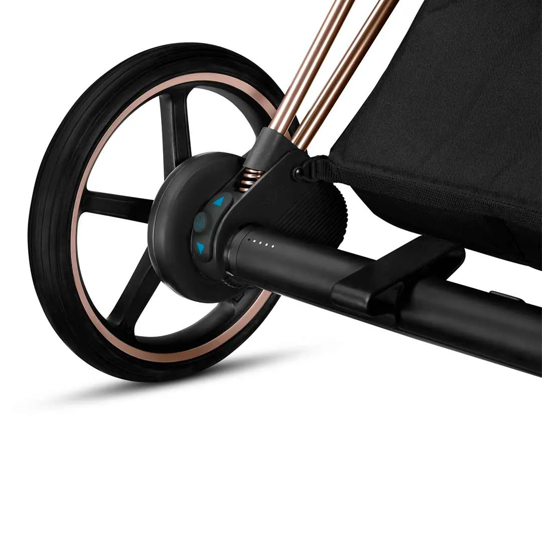 CYBEX e-Priam Frame with Seat Hardpart - Chrome   Brown (2020)