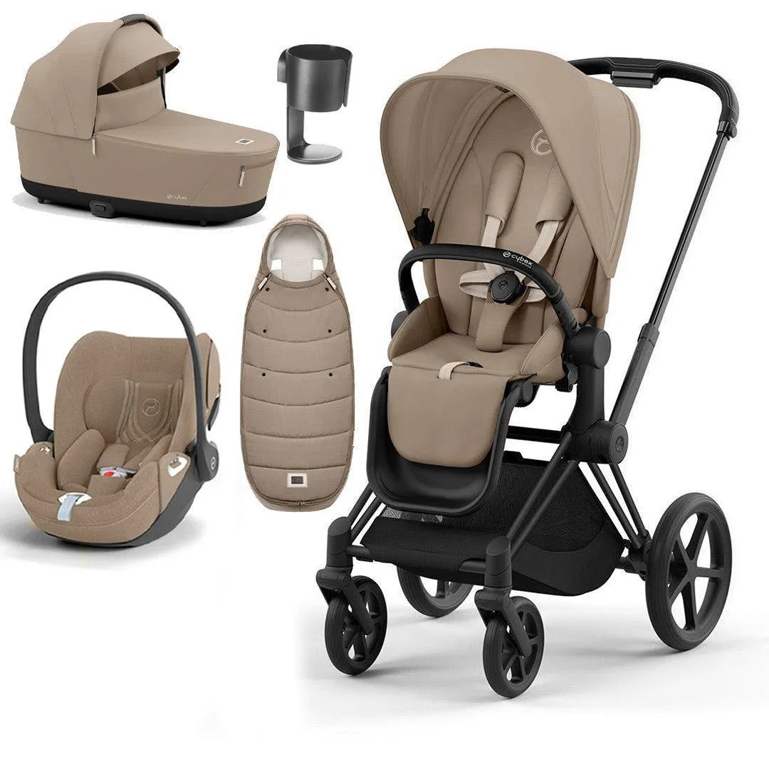 CYBEX Priam Cloud T Ultimate Travel System - Cozy Beige