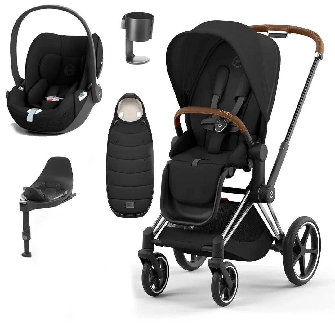CYBEX Priam Cloud T Ultimate Travel System - Sepia Black