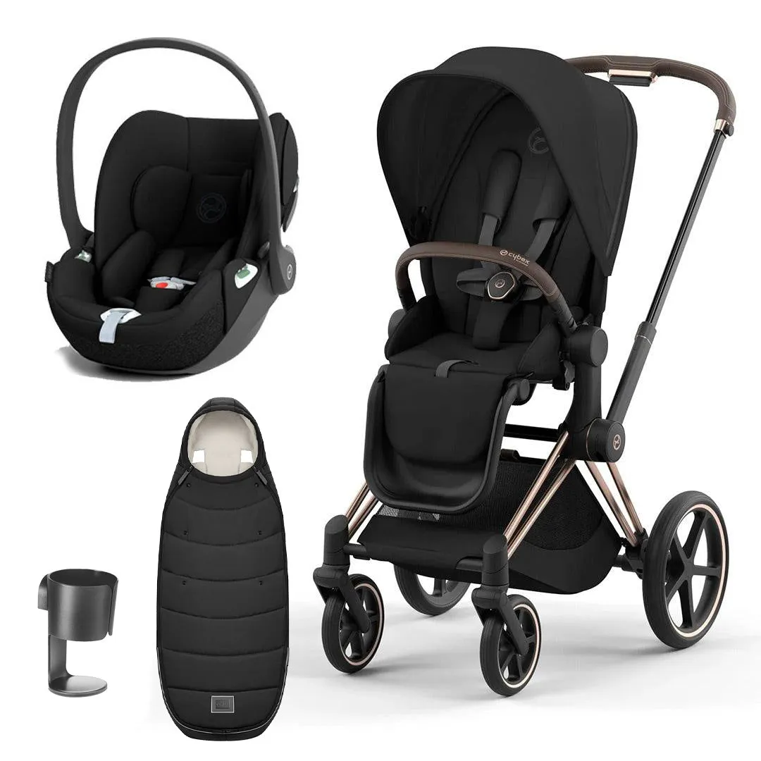 CYBEX Priam Cloud T Ultimate Travel System - Sepia Black