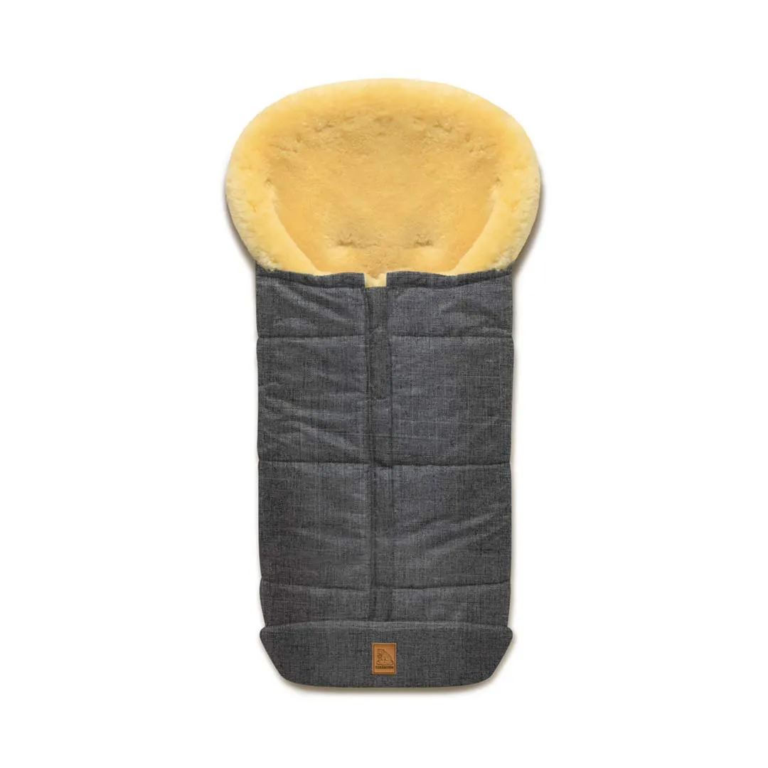 Heitmann Lambskin Zip-Up Footmuff - Grey Melange
