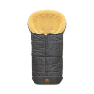 Heitmann Lambskin Zip-Up Footmuff - Grey Melange