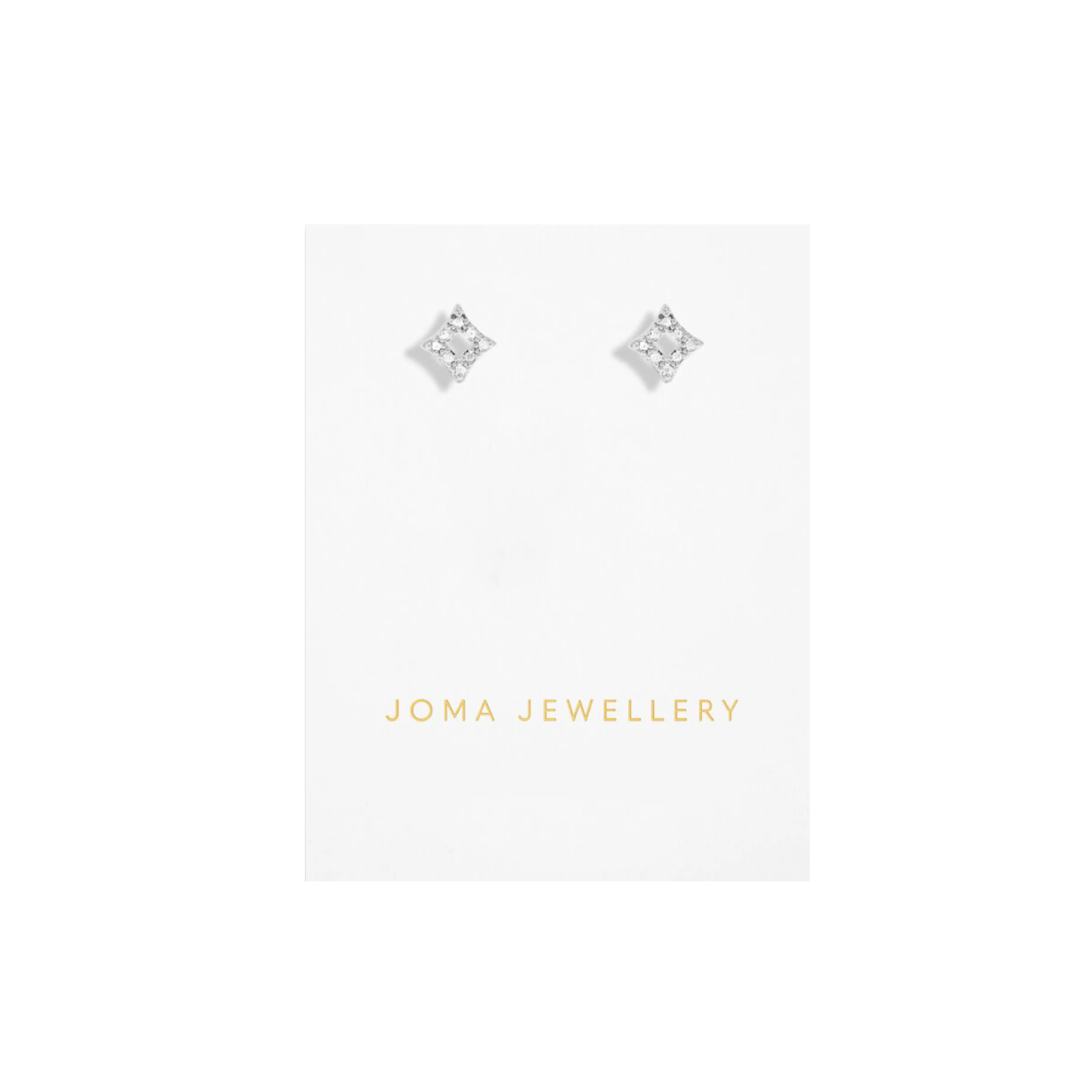 Mini Charms Pav Diamond Earrings | Silver Plated