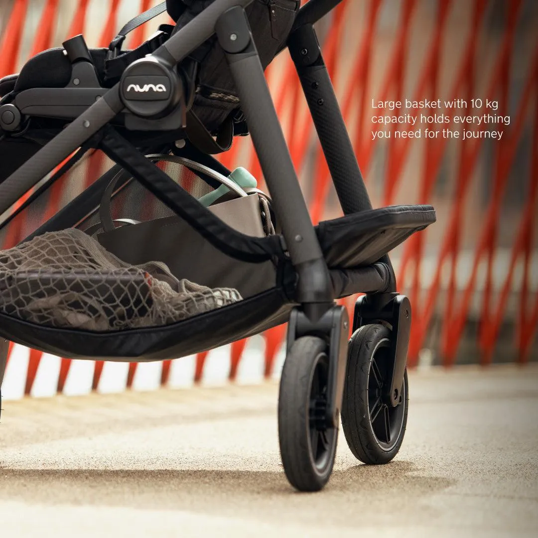 Nuna SWIV Stroller with ARRA Flex & Base Curv Travel System Bundle - Caviar
