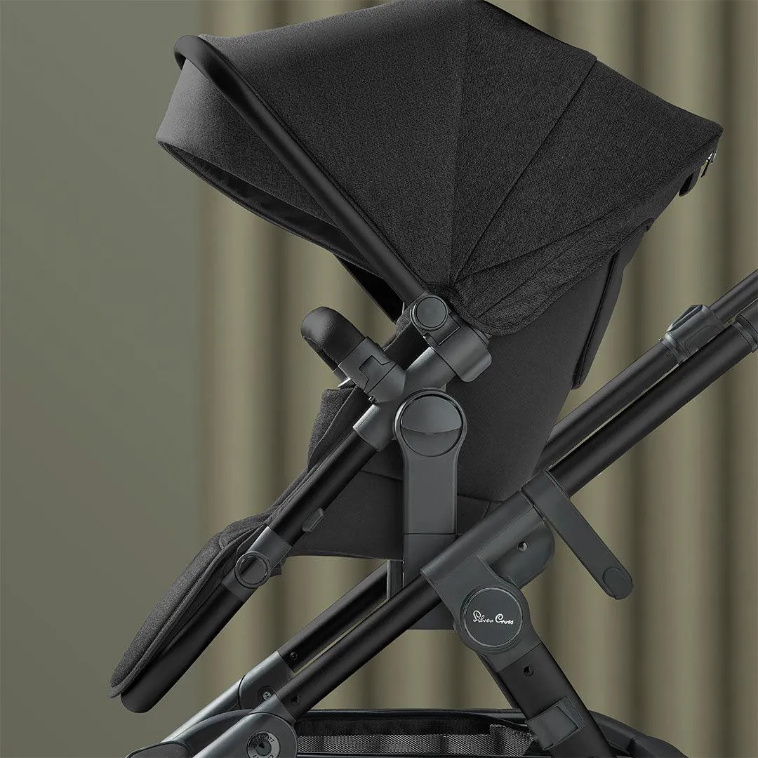 Silver Cross Wave 3 Twin Pushchair - Onyx