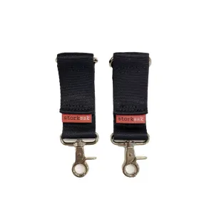 Storksak Stroller Clips - Black & Pale Gold