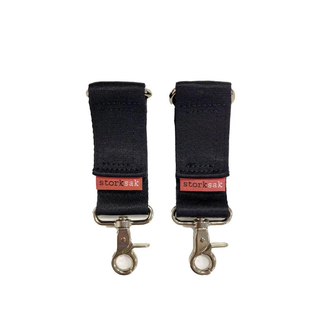 Storksak Stroller Clips - Black & Pale Gold