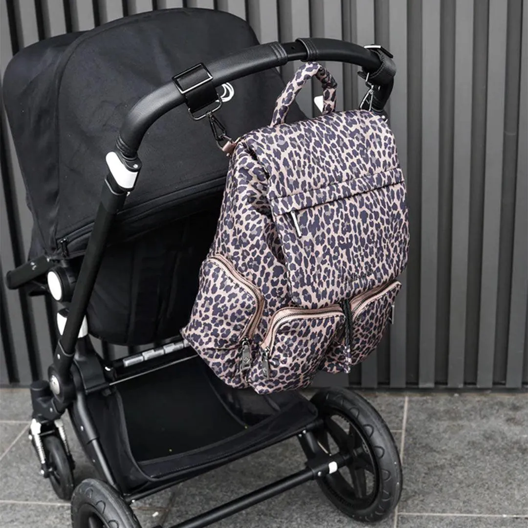 Tiba   Marl Alto Changing Backpack - Tonal Brown Leopard