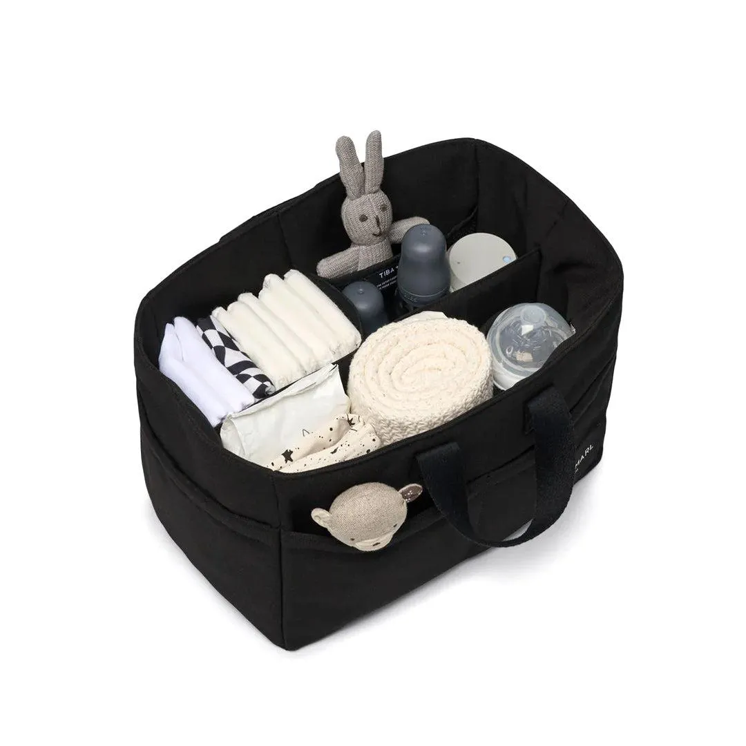 Tiba   Marl Canvas Caddy - Black