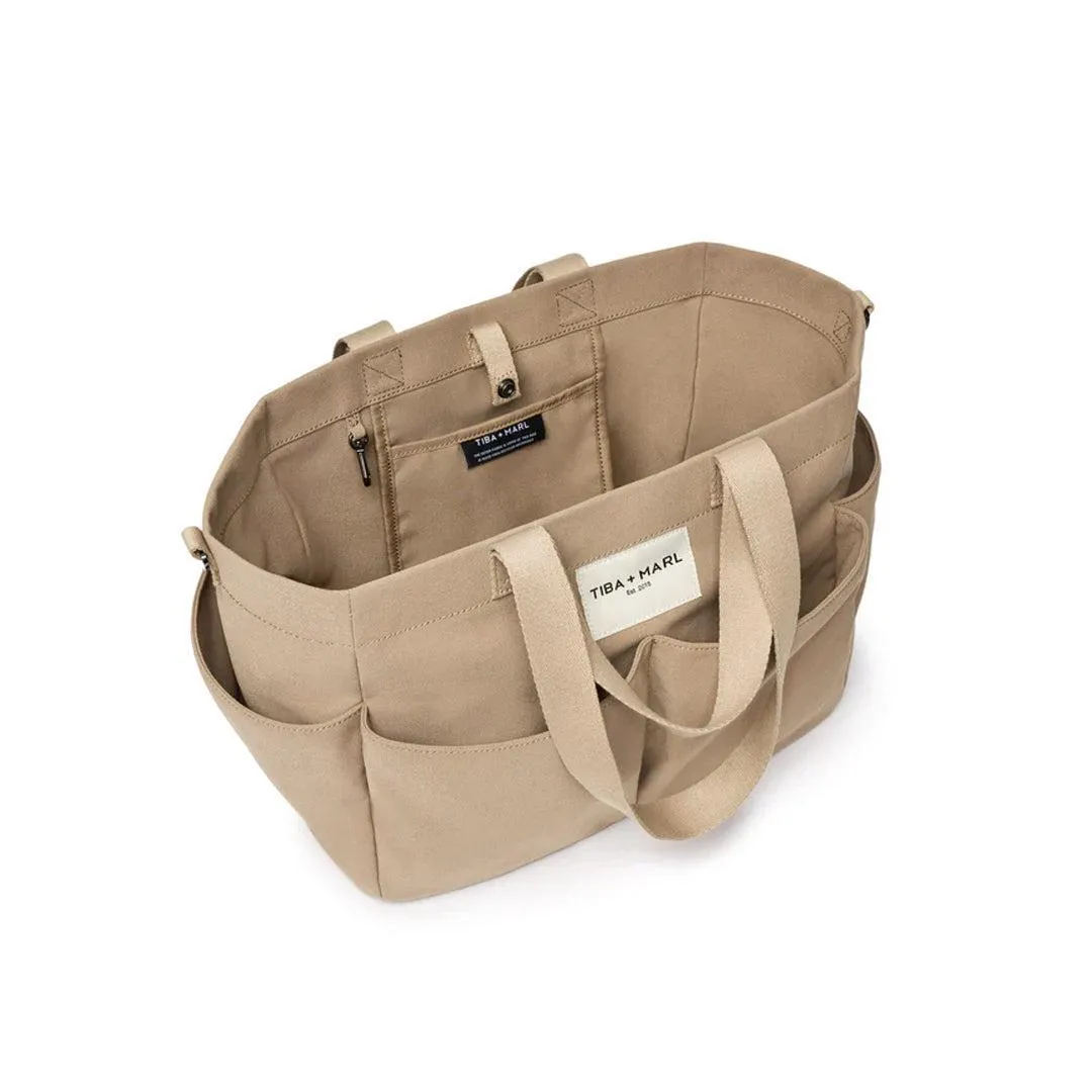 Tiba   Marl Pocket Tote - Desert