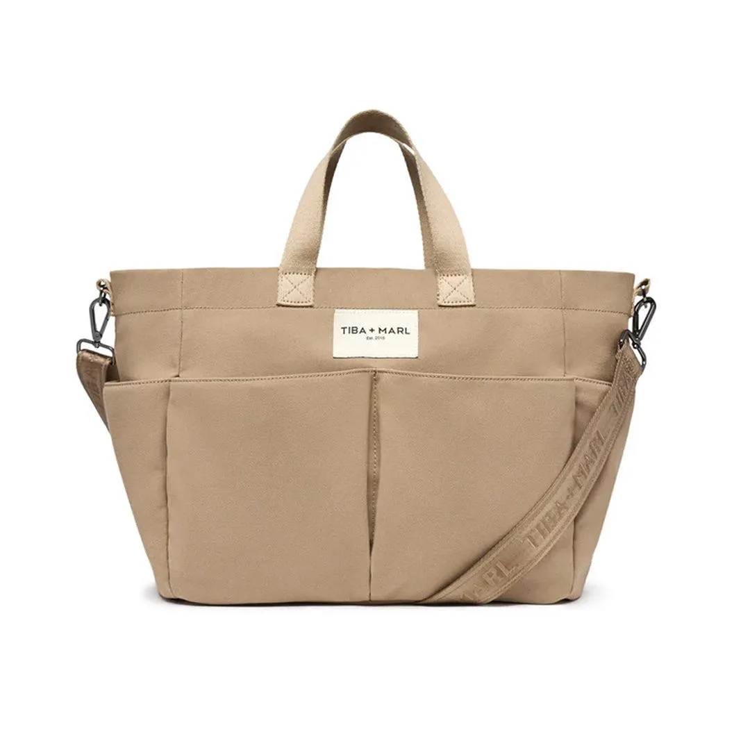 Tiba   Marl Pocket Tote - Desert