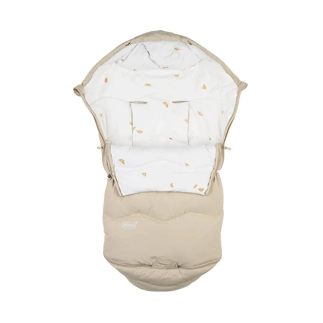 Voksi Explorer Footmuff - Seashell Sand - Wings