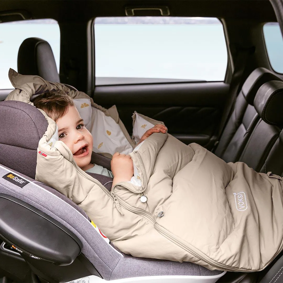Voksi Explorer Footmuff - Seashell Sand - Wings